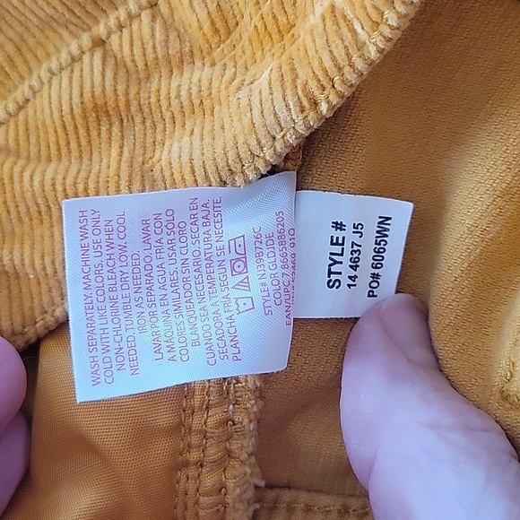 No Boundaries Pumpkin Corduroy Button-Front Mini Skirt - Picture 8 of 9